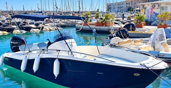 Bisceglie; 3.5-hour boat cruise along the coast and swim in the sea.