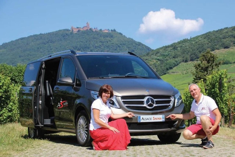 Ikoner Typiska byar &amp; Slottet Haut Koenigsbourg