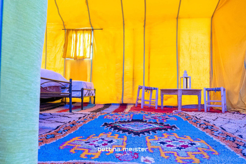 From Marrakech: 2-Day Zagora Desert Tour Camel & Luxury Camp Shared Tour With Luxury Camp
