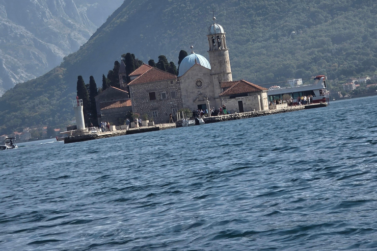 From Kotor: Sunset 2H Tour to Lady of the Rocks & Perast Lady of the Rocks and Old Town Perast 2h