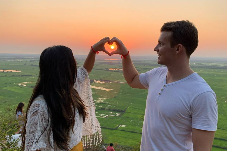 Sunset Drinks with Canapés at Phnom Krom Temple Hilltop