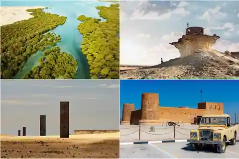 Da Doha: Tour di un giorno intero nel Qatar settentrionale e occidentale