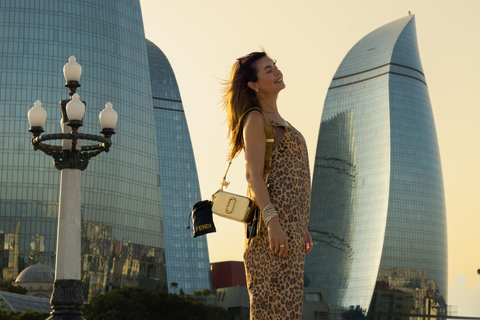 Baku: Panoramic Photoshoot From Highland Park Pick up and Drop off Included