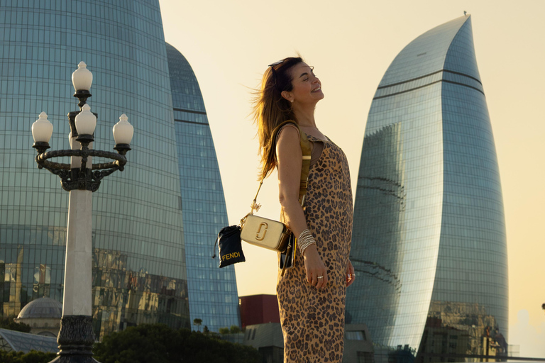 Baku: Panoramic Photoshoot From Highland Park Pick up and Drop off Included