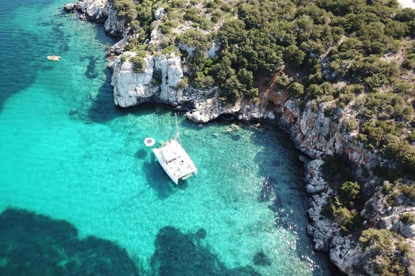 Porto Conte: Half-day catamaran tour with aperitif