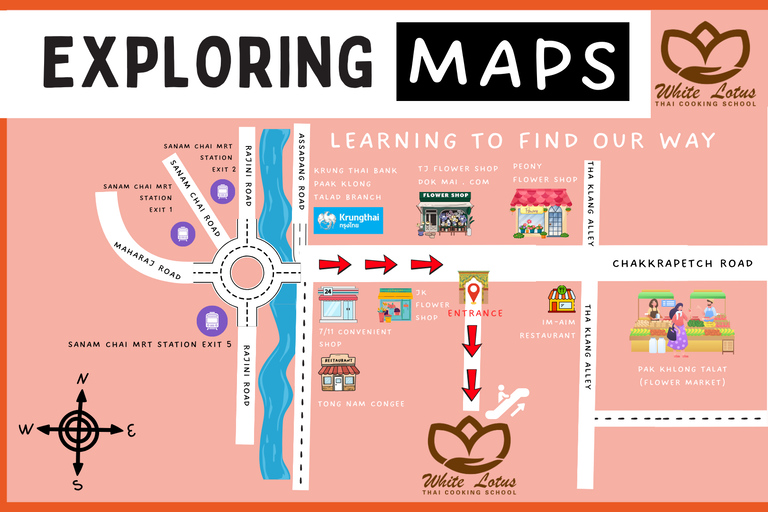 曼谷：白莲花泰式烹饪课+市场探访曼谷：白莲花泰式烹饪课程与市场导览