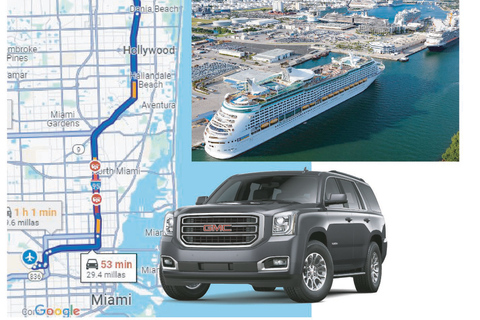 Von Port Everglades zum internationalen Flughafen Miami