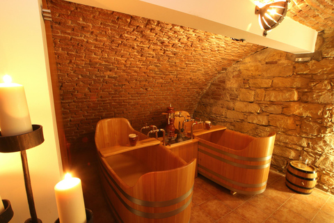 Prague: Caroline Bernard Beer Spa with Beer & Massage option Beer Spa and Unlimited Beer and Massage