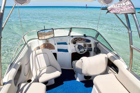 Plage de Falassarna : Croisière privée en petit bateau dans la lagune de BalosPlage de Falassarna : croisière privée en petit bateau dans la lagune de Balos