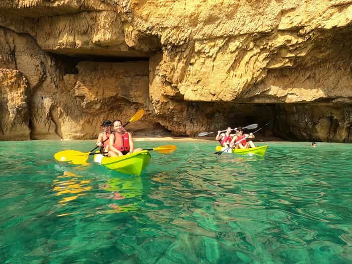 Jávea: Kayak tour from Granadella Beach to the sea caves