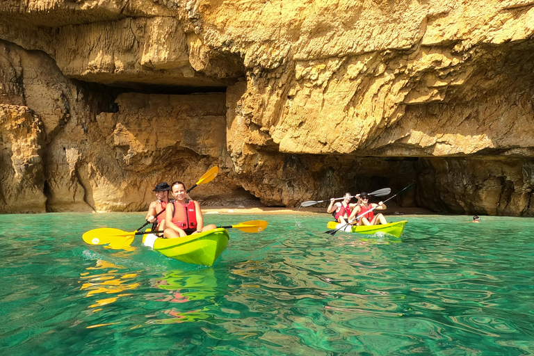 Jávea: Kayak Tour from Granadella Beach to the sea caves