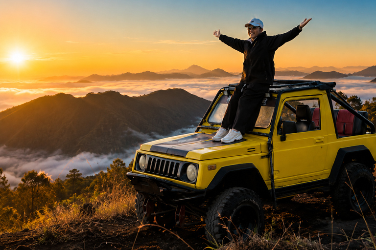 Bali: Mount Batur Jeep, Hotspring And Ubud Waterfall Tour All Included In This Option