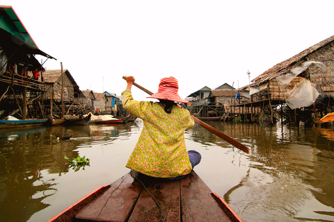 Siem Reap: Kampong Phluk halvdag med solnedgång, båt och guide