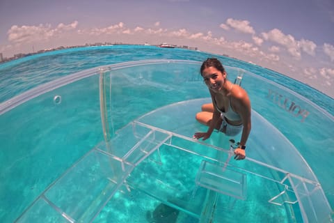 Cancun Color Boat Reef View Caribbean Swim Free Drinks Tour