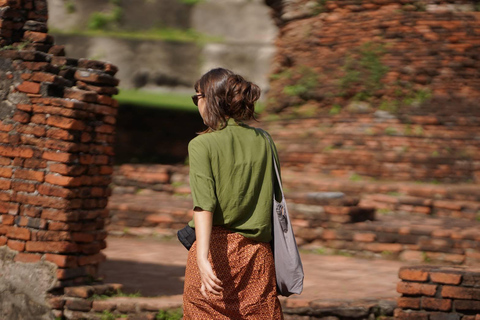 Z Bangkoku: Ayutthaya Afternoon Serenity Tour &amp; Rejs wycieczkowy łodzią2 dni 1 noc