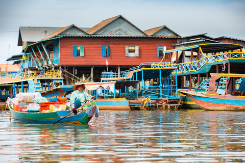 Puesta de Sol sobre el Lago Tonle Sap y Visita al Pueblo Flotante