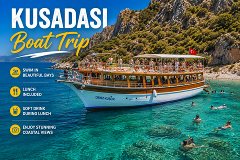 Kusadasi: Aegean Sea Relaxing Boat Trip with Lunch with Meeting Point