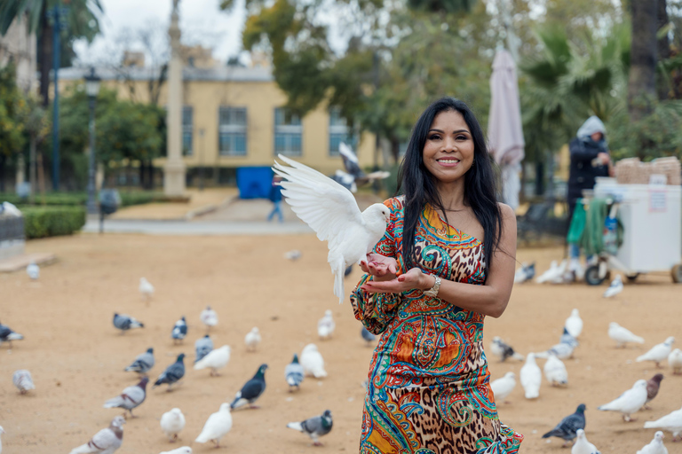 Seville: Professional Photoshoot at Plaza de España Premium 2 Locations 45 Mins | 45 Photos