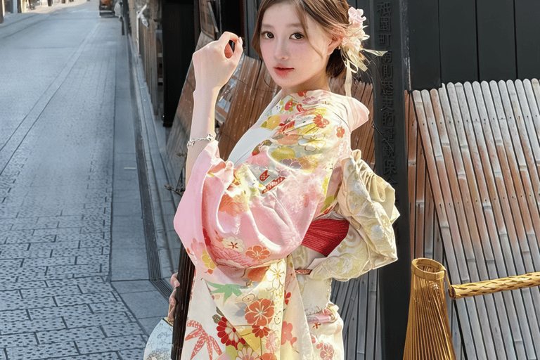 Kyoto: Gion Kiyomizudera Kimono Yukata Hairstyle& Photoshoot Kyoto Photo Session ONLY (1-Hour)