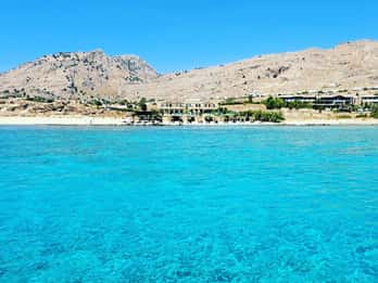Lindos: Båttur med simning och snorkling samt drycker