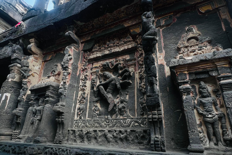 From Mumbai: 3 in 1 Ajanta-Ellora-MiniTajMahal with Flights Private Car with Flights without Entry Fees or Guide