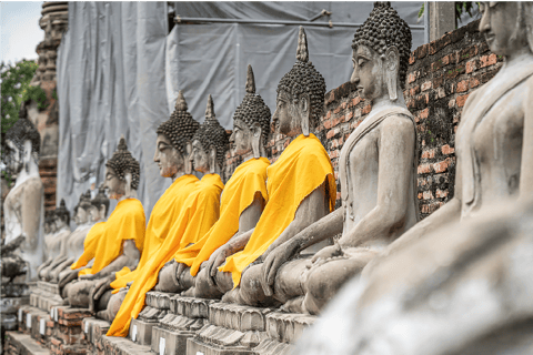 Vanuit Bangkok: Ayutthaya must-visit tempels met caféPrivétour