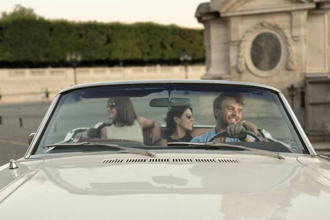 Paris: Vintage Mustang Tour & Local Guide with Hotel Pickup Paris Highlights | 1-Hour Mustang Express Tour