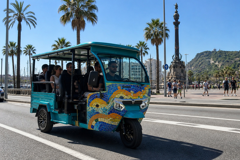 Barcelona: Private Electric Tuk Tuk Sightseeing Tour with Local Driver-Guide Barcelona: 3-Hour Private E-Tuk-Tuk Tour with a Local Guide