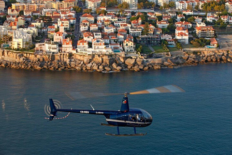 Lisbon: Helicopter Tour in Lisbon and Tagus River Cruise Helicopter Tour + Sunset Cruise