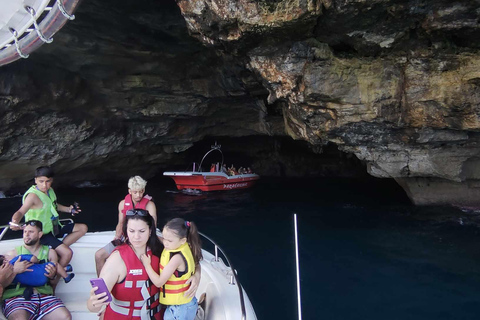 Rethymno: Speedboat Tour with Swim and Snorkel