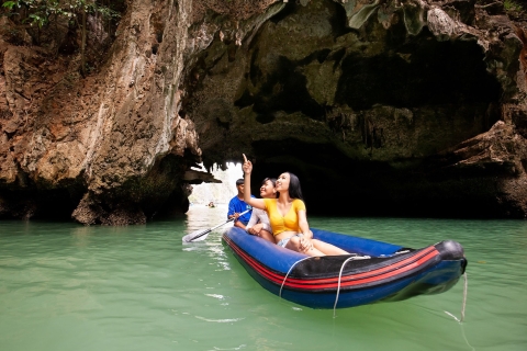 From Phuket: Phang Nga Bay and Canoeing Tour by Big Boat Kamala, Sirey Bay, Leam Hin, Yamu, Rawai, Nai Harn and more.