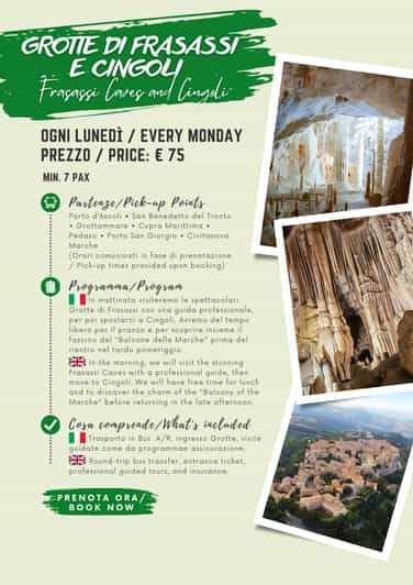 Frasassi Caves: Guided Tour and Bus Transfer to Cingoli