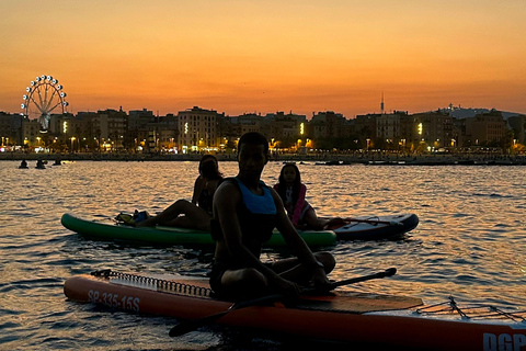 Barcelona: Sunset Paddle Surfing Session + Instructor + Photos Barcelona: Sunset Paddle Surf Outing + Instructor + Photos