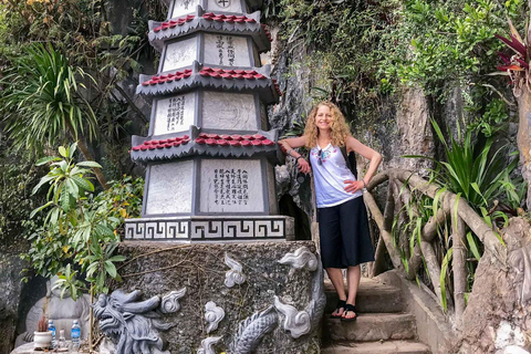 Marble Mountain &amp; Hoi An Ancient Town Tour in kleine groepMiddag met lunch, boottocht en lattern vrijlaten