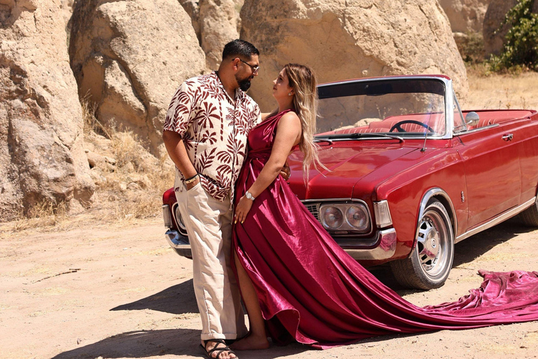 Cappadocia: Private Photo Shoot with Flying Dress & Horses Horse Photo Shoot Experience