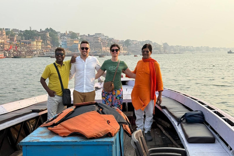 Varanasi: Sunrise Boat Ride w Traditional Meal Half Day Tour with a professional tour guide