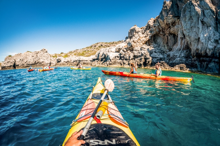 Rhodos: Seekajakfahren und Schnorcheln ab der OstküsteSeekajakfahren und Schnorcheln mit Hotelabholung