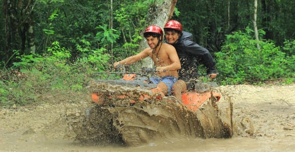 Cenote Route: ATV Tour, Zipline, Cave Swim & Horseback Ride