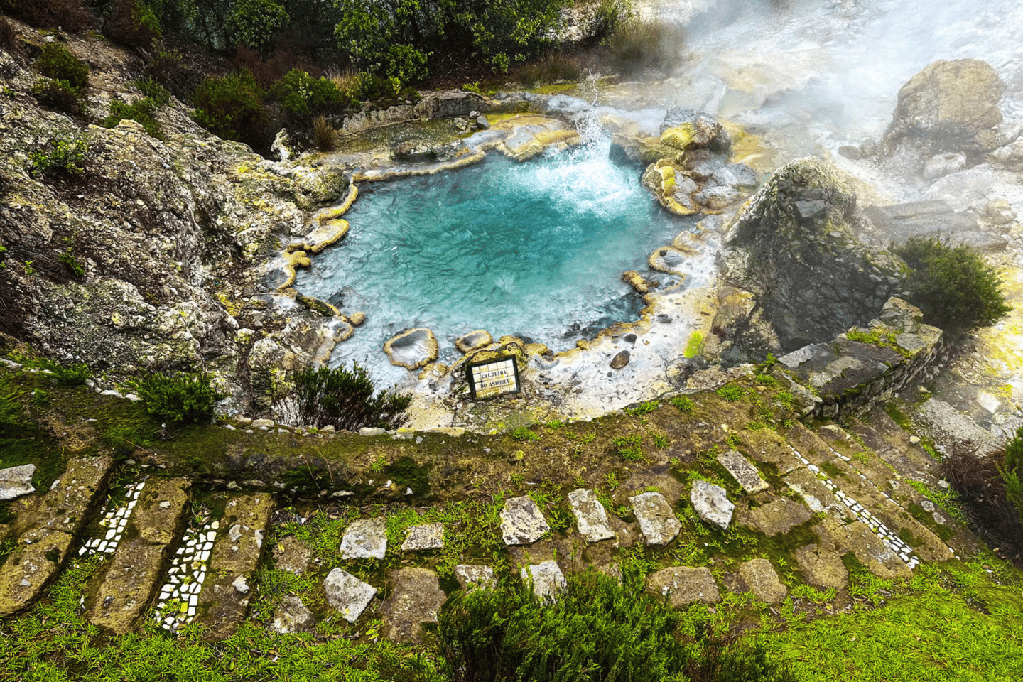 Furnas : Cratère, Lac, Plantation de Thé, Cascade