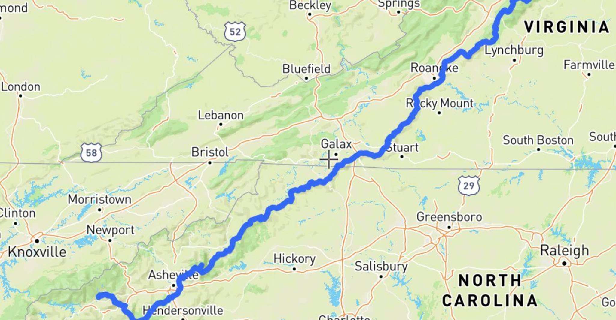 Blue Ridge Parkway, Tour autoguiado de conducción de audio - Hizvo
