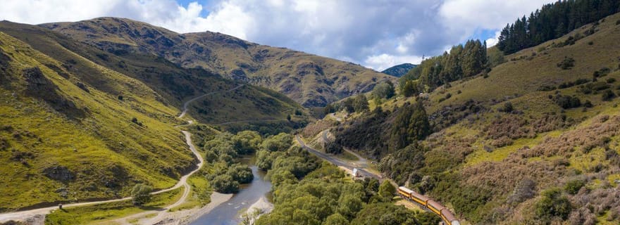 De Dunedin à Queenstown, avec visite en train des gorges de Taieri (aller simple)