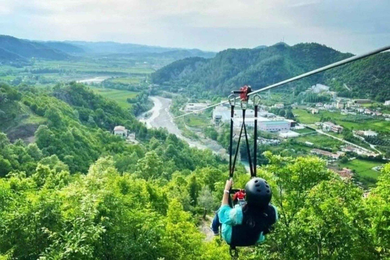 Zipline Tirana Adventure & Petrela Castle - With Transport