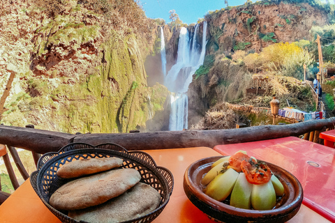 From Marrakech: Ouzoud Waterfalls Guided Hike and Boat Trip Group Tour in French