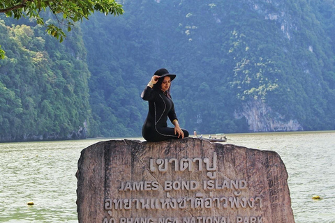 Au départ de Phuket : L&#039;île de James Bond et tour en bateau à moteur