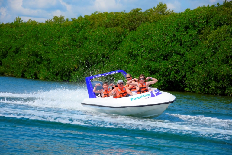 Guided Jungle Tour by Speed Boat Snorkeling & Mayan Ceremony