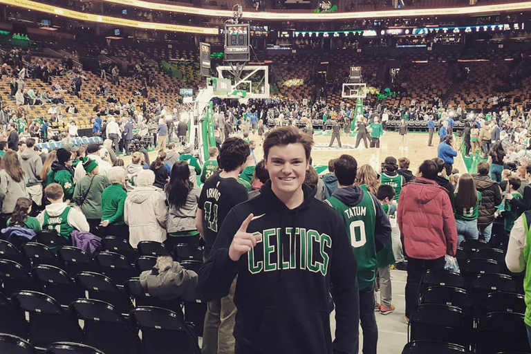 Boston: Boston Celtics Basketball Game Ticket at TD Garden Lower Baseline