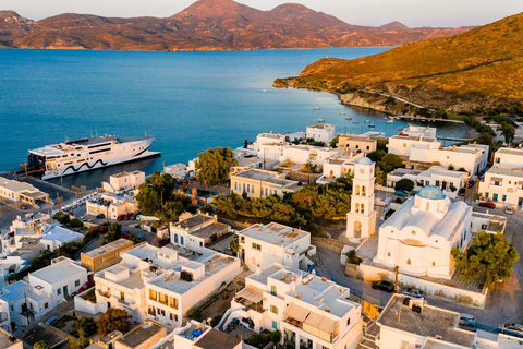 From Crete: Milos Island Day Trip with Guided Tour & Ferry Rethymno Area: Tour with Hotel Pickup