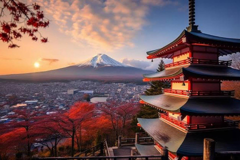 Tóquio: Excursão de 1 dia ao Monte Fuji e ao Templo do Pagode Preço mais baixo