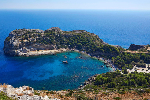 Båtutflykt till Anthony Quinn&#039;s Bay (mat och dryck ingår)Biljetter till segelbåt + Transfer Kiotari, Gennadi, Fanes