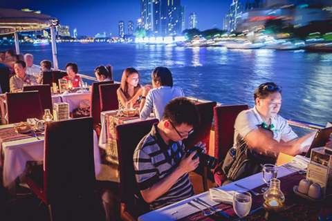 Bangkok: Crucero con cena y buffet por el río Chao Phraya